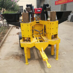 QT2-20 M7MI twin diesel hydraulic clay interlock block machine trailer with mixer hoist